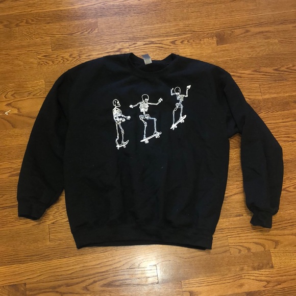 skeletons skateboarding sweatshirt